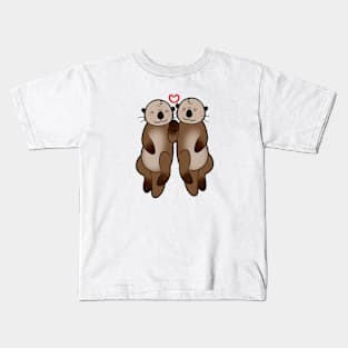 Otter Couple Kids T-Shirt